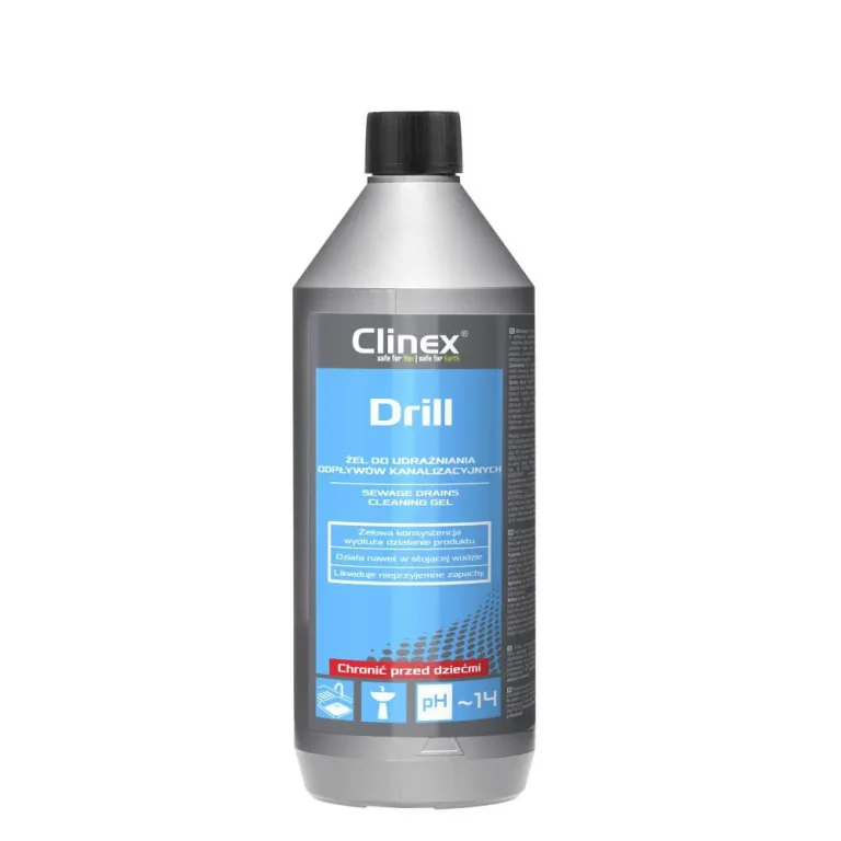 Clinex Drill 1л – гель для прочищення каналізаційних стоків