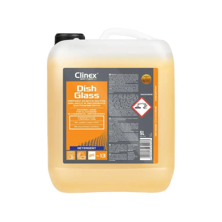 Clinex DishGlass 5л – засіб для миття скляного посуду в посудомийних машинах