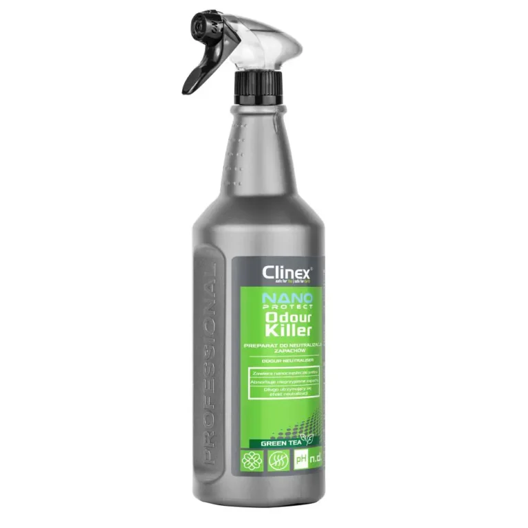 Clinex Nano Protect Odour Killer – Green Tea 1л – засіб для нейтралізації запахів – зелений чай
