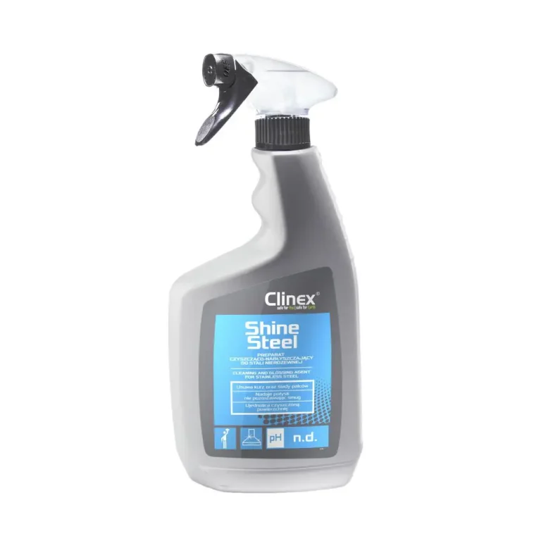 Clinex Shine Steel 650мл – засіб для полірування та захисту нержавіючої сталі
