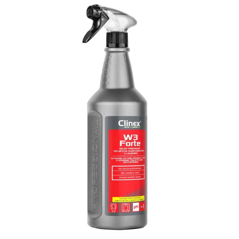Clinex W3 Forte 1л – сильнодіючий засіб для миття санітарних приміщень