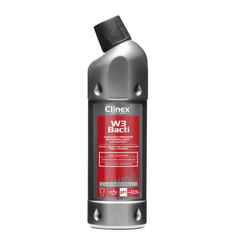 Clinex W3 Bacti 5л – миючий та дезінфікуючий засіб для санітарних приміщень